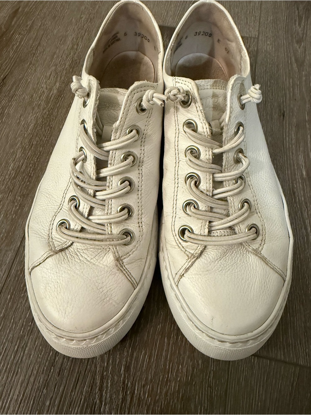 Paul Green White Leather Hadley Sneakers Size 9 - Picture 9 of 9